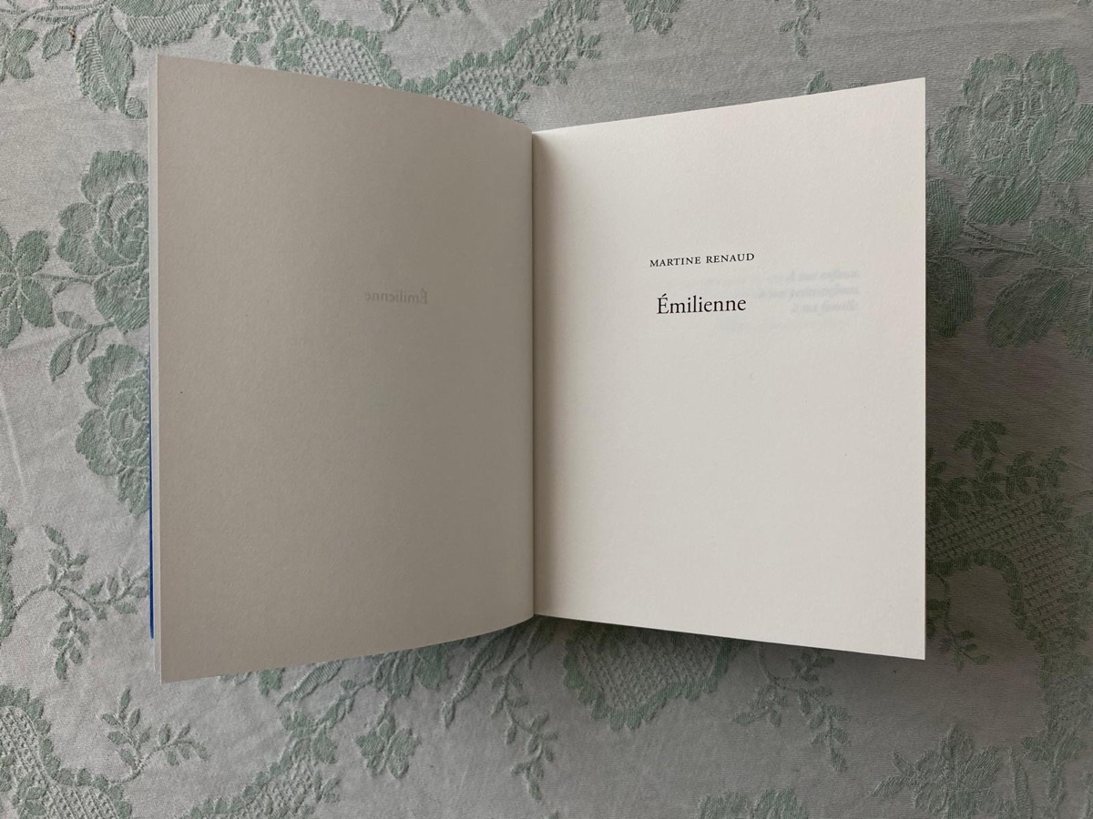 Page de titre intérieure